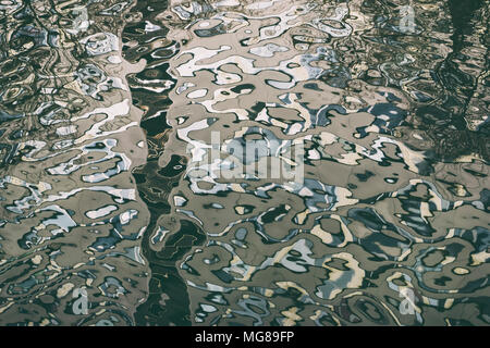 Abstract riflessioni nel fiume Spree Foto Stock