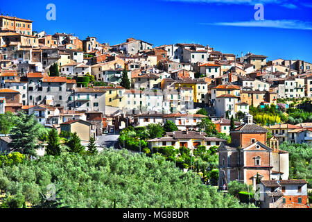 Città di Chianciano Terme in provincia di Siena in Toscana, Italia. Foto Stock