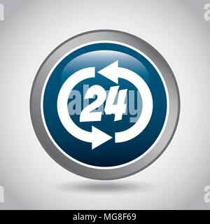 Servizio 24 ore design, illustrazione vettoriale EPS10 graphic Illustrazione Vettoriale