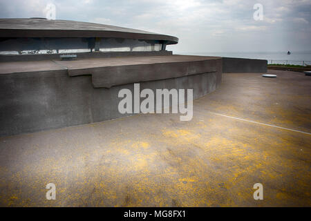 Muiden , Olanda - 14 Aprile 2018 Forteiland Pampus o Fort Pampus isola, isola artificiale nel IJmeer, Provincia di North-Holland, Paesi Bassi Foto Stock