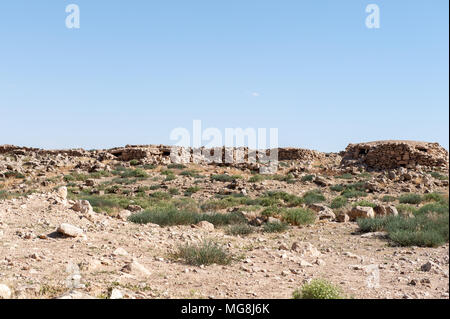 Umm ar-Rasas, rovine di epoca romana, bizantina e civiltà musulmana. Foto Stock