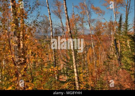 Autunno a Carlton picco delle montagne a dente di sega nel nord del Minnesota sulla sponda nord del Lago Superior Foto Stock