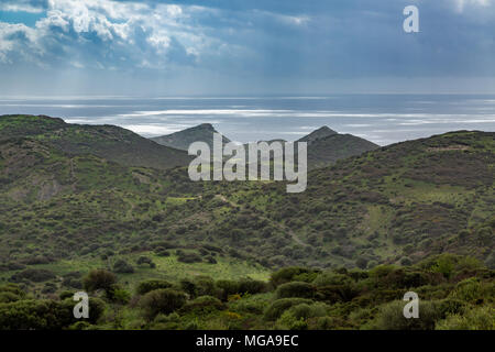 La molla atmosfera della costa nord-occidentale della Sardegna, Italia Foto Stock