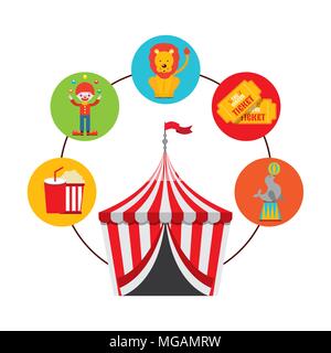 Circus show design, illustrazione vettoriale EPS10 graphic Illustrazione Vettoriale