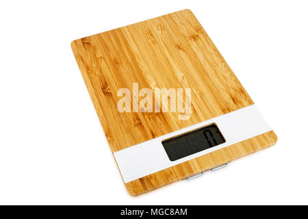 Digital bilancia da cucina isolati su sfondo bianco Foto Stock
