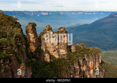 L'iconico 3 suore situato in Katoomba, Blue Mountains. NSW Foto Stock