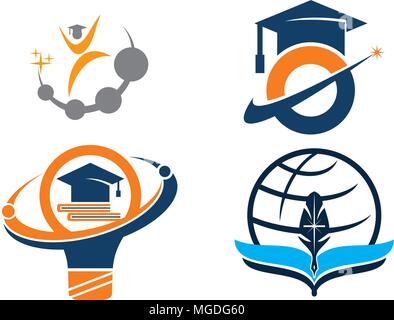 Career Coaching Istruzione Set Illustrazione Vettoriale