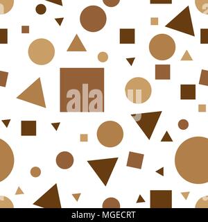 Retrò pattern di memphis - seamless sfondo. Seamless abstract disegno geometrico in retrò stile di Memphis, moda 80-90s. Retrò pattern di memphis - seaml Illustrazione Vettoriale