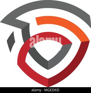 Creative scudo astratto logo. Abstract business logo design modello. Moderno Logo astratto modello modificabile per il tuo business. Illustrazione Vettoriale