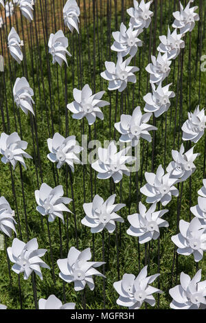 Genova, Italia. 26 aprile 2018 Fiori e piante ornamentali mostra chiamata Euroflora, nei parchi di Nervi di Genova. Credito: Fabio lotti/Alamy Live News Foto Stock