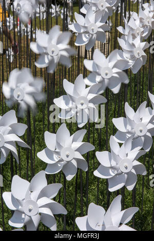Genova, Italia. 26 aprile 2018 Fiori e piante ornamentali mostra chiamata Euroflora, nei parchi di Nervi di Genova. Credito: Fabio lotti/Alamy Live News Foto Stock