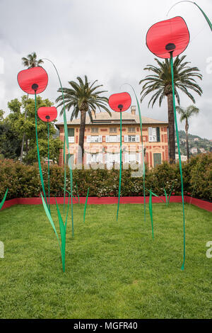 Genova, Italia. 26 aprile 2018 Fiori e piante ornamentali mostra chiamata Euroflora, nei parchi di Nervi di Genova. Credito: Fabio lotti/Alamy Live News Foto Stock