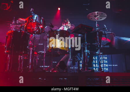 Sheffield, Regno Unito. 28 aprile 2018 la Gran Bretagna ha talento vincitore, Tokio Myers, esegue a Sheffield O2 Academy al suo debutto tour del Regno Unito, 2018 Credit: Myles Wright/ZUMA filo/Alamy Live News Foto Stock