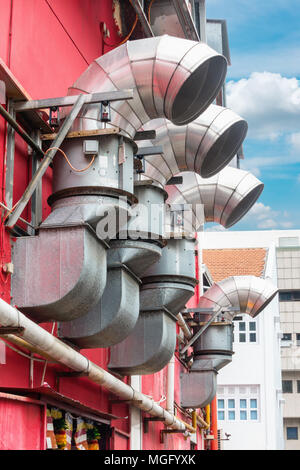 Apparecchiatura HVAC controllo esterno edificio, HAVC sistema. Foto Stock