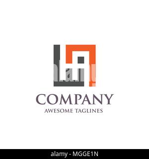 Lettera di creative ha il logo, Abstract business logo design template, moderna lettera ha il logo modificabile del modello per il tuo business Illustrazione Vettoriale