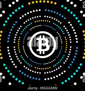 Bitcoin Crypto sfondo di valuta Illustrazione Vettoriale