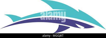 Il logo di pesce il vettore, Shark concetto logo illustrazione, sport vettore logo Illustrazione Vettoriale