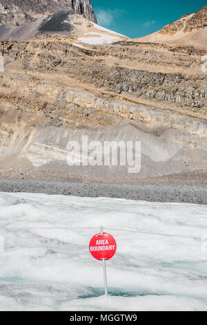 Ghiacciaio Athabasca in Columbia Icefield, Alberta Canada Foto Stock