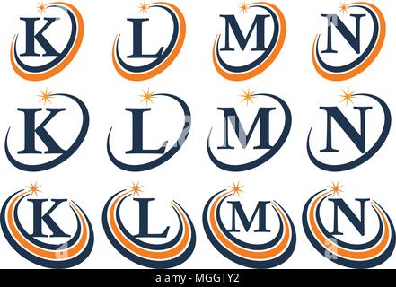 Star modello Swoosh Set iniziale Illustrazione Vettoriale