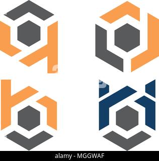 Logotipo modello moderno impostato Illustrazione Vettoriale