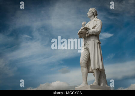 Statua di Friedrich Schiller poeta a Wiesbaden Foto Stock