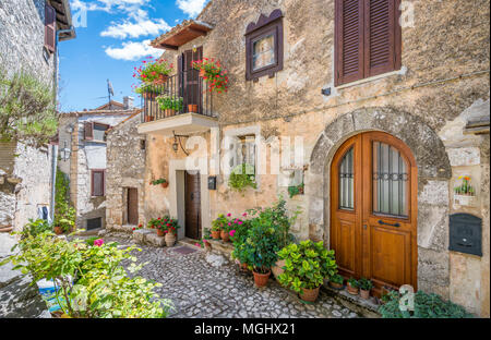 Fumone, comune in provincia di Frosinone nella regione Lazio. Italia Foto Stock