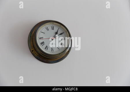 Ottone Vintage orologio con spazio di copia Foto Stock