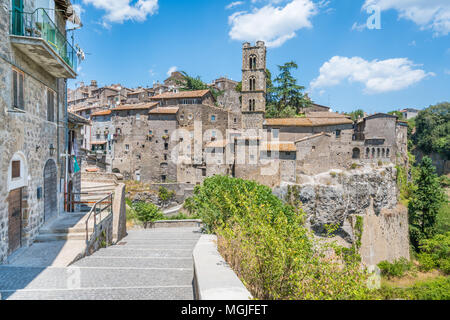 Vista panoramica di Ronciglione città vecchia, provincia di Viterbo, Lazio, Italia centrale. Foto Stock