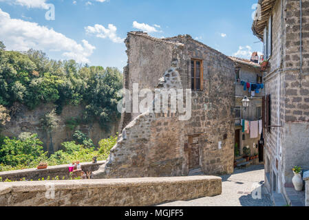 Vista panoramica di Ronciglione città vecchia, provincia di Viterbo, Lazio, Italia centrale. Foto Stock