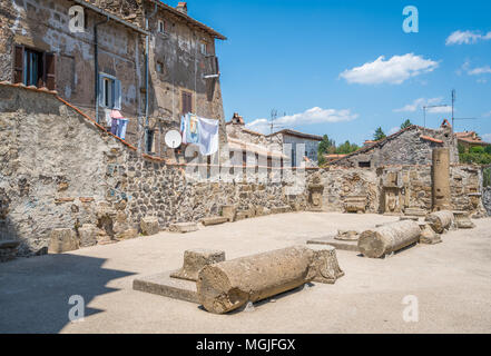Vista panoramica di Ronciglione città vecchia, provincia di Viterbo, Lazio, Italia centrale. Foto Stock