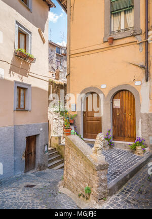 Vista panoramica di Ronciglione città vecchia, provincia di Viterbo, Lazio, Italia centrale. Foto Stock