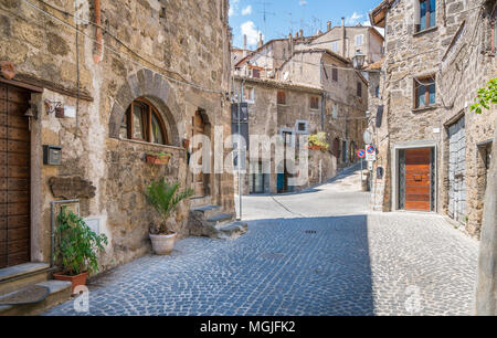 Vista panoramica di Ronciglione città vecchia, provincia di Viterbo, Lazio, Italia centrale. Foto Stock