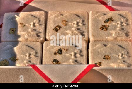 Vari alimenti consumati durante il viaggio in Giappone Foto Stock