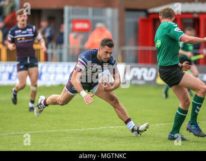 Hull, Regno Unito. Il 29 aprile 2018. Lightstream Stadium, Hull, Inghilterra; Betfred Super League Rugby, Round 13,Hull KR v Leeds rinoceronti; Foto Stock