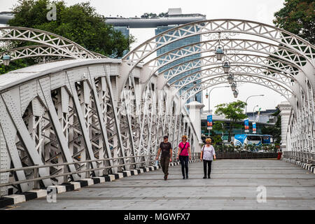 Anderson Bridge (Fullerton Road), Singapore Foto Stock