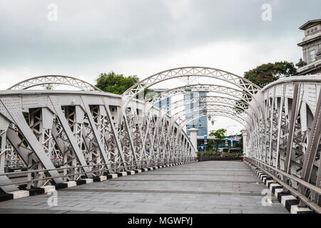 Anderson Bridge (Fullerton Road), Singapore Foto Stock