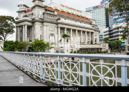 Anderson Bridge (Fullerton Road), Singapore Foto Stock