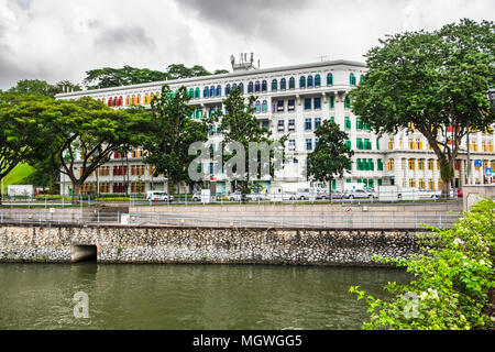 MICA edificio, ex Old Hill Street Stazione di polizia, Singapore Foto Stock