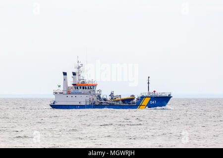 Costa svedese della Guardia nave in mare Foto Stock