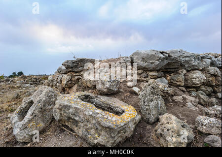 Rovine scavate in Siria Foto Stock