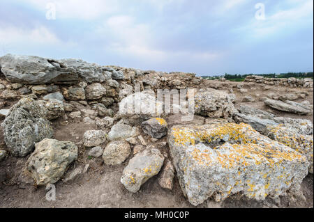 Rovine scavate in Siria Foto Stock