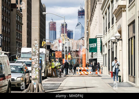 Una vista generale della città di New York negli Stati Uniti. Da una serie di foto di viaggio negli Stati Uniti. Foto Data: giovedì, 5 aprile 2018. Foto: Foto Stock