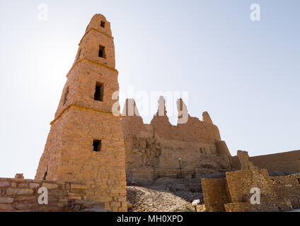 Omar ibn al-khattab minareto della moschea, Al-Jawf Provincia, Dumat Al-Jandal, Arabia Saudita Foto Stock