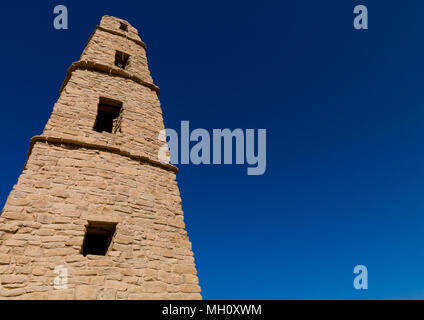 Omar ibn al-khattab minareto della moschea, Al-Jawf Provincia, Dumat Al-Jandal, Arabia Saudita Foto Stock