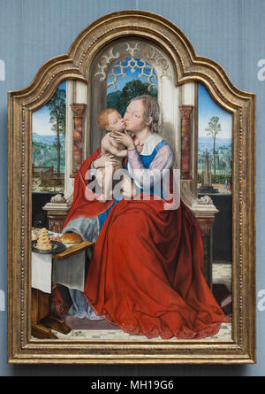 Quentin Metsys (1466-1530), la Vergine in trono, ca. 1525. Die thronende Madonna. Foto Stock