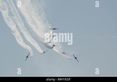 Germania Berlino Schoenefeld, 28 aprile. 2018.; #PATRULLA AGUILA durante la Ila di Berlino Schoenefeld Foto Stock