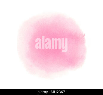 Grande luce splendida rosa spot isolato sul quadrato bianco sullo sfondo. Foto Stock