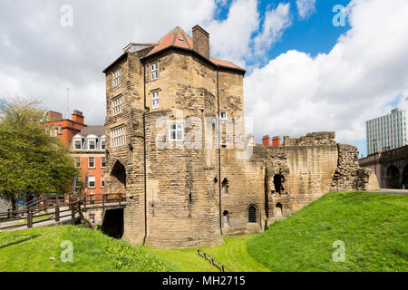 Il cancello nero, Newcastle il castello di gatehouse, North East England, Regno Unito Foto Stock