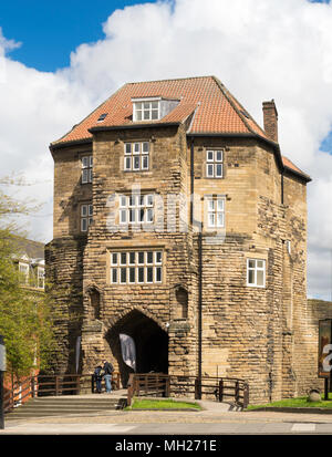Il cancello nero, Newcastle il castello di gatehouse, North East England, Regno Unito Foto Stock