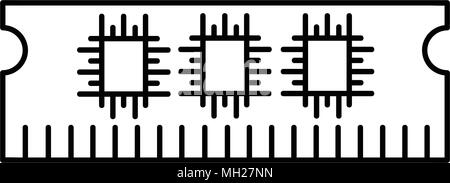 Memoria, icona Vettore, RAM icona Vettore, icona su sfondo bianco Illustrazione Vettoriale